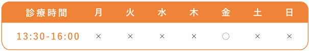 甲状腺・内分泌内科の診療時間表