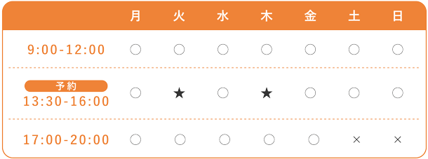 外来診療時間表